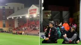 Torcedores invadiram o gramado para que a partida fosse interrompida enquanto o torcedor recebia antendimento médico.