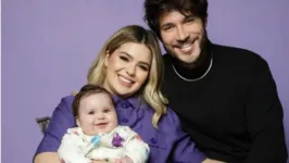 Viih Tube, Elizer e a filha Lua, de 7 meses.