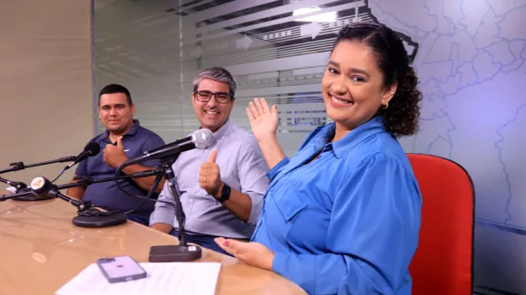 Daniel Fagundes, Líder Agrícola da BBF,  Fábio Pacheco, Diretor do Grupo BBF e a jornalista Haynna Hálex do DOL.