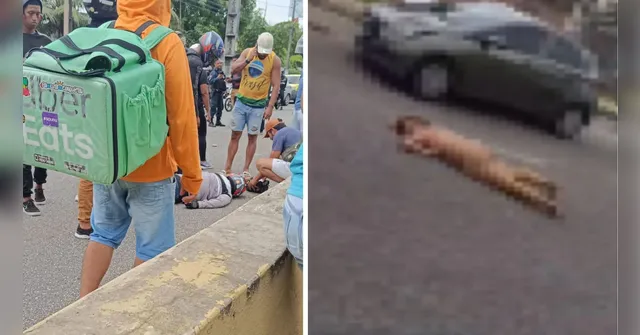 Imagem ilustrativa da notícia Vídeo: mulher nua sofre acidente perto de elevado em Belém