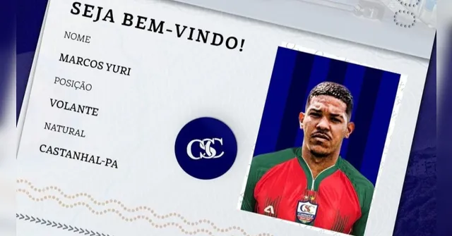 Imagem ilustrativa da notícia Cametá anuncia renovação de contrato com volante Marcos Yuri