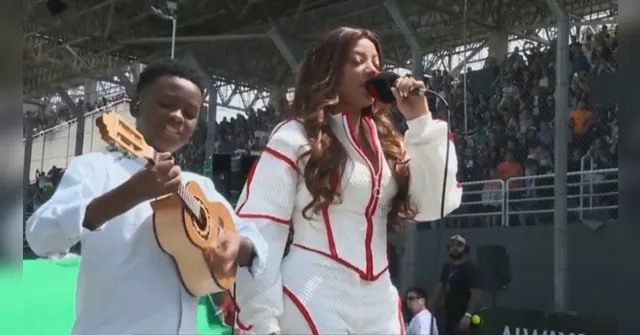 Imagem ilustrativa da notícia Ludmilla fala sobre falha ao cantar hino na Fórmula 1