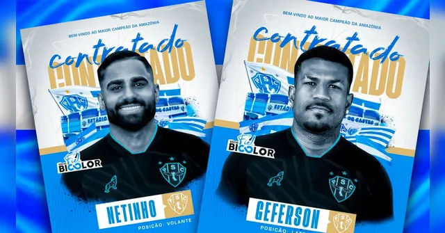 Imagem ilustrativa da notícia Paysandu anuncia contratação de lateral e volante para 2024