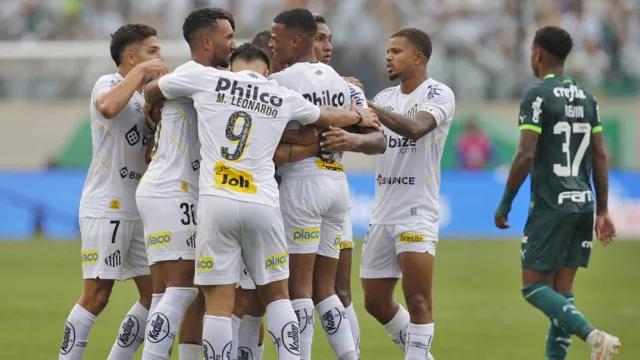 Imagem ilustrativa da notícia Santos encerra jejum contra Palmeiras e cresce no Brasileiro