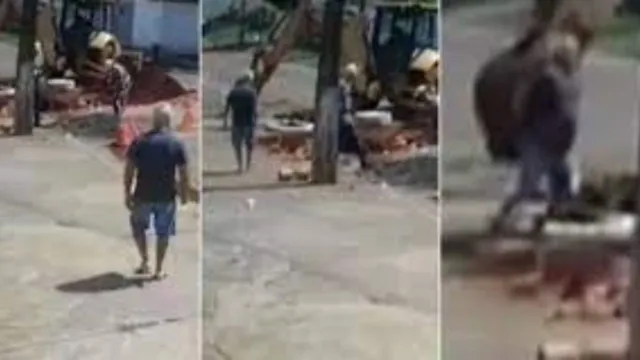 Imagem ilustrativa da notícia Retroescavadeira derruba idoso para dentro de vala em Goiás