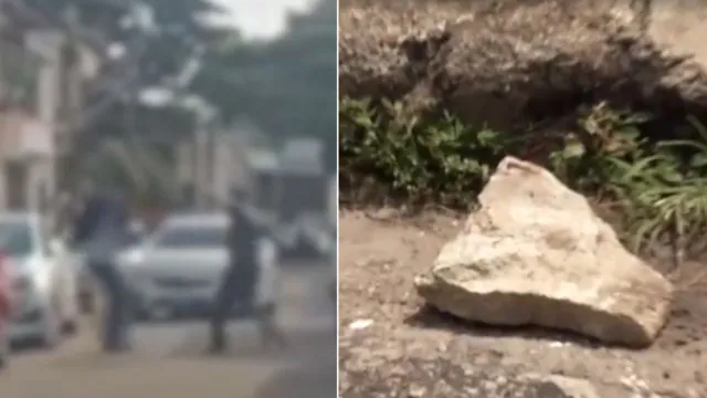 Imagem ilustrativa da notícia Vídeo: Briga com pedradas termina com homem ferido em Belém
