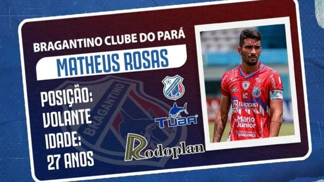 Imagem ilustrativa da notícia Bragantino anunciou a contratação do volante Matheus Rosa