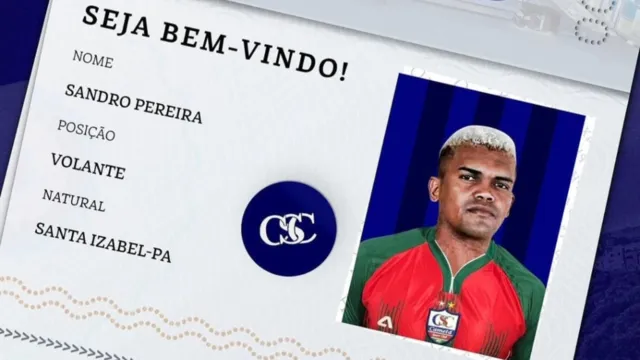 Imagem ilustrativa da notícia Cametá anuncia a contratação do volante Sandro