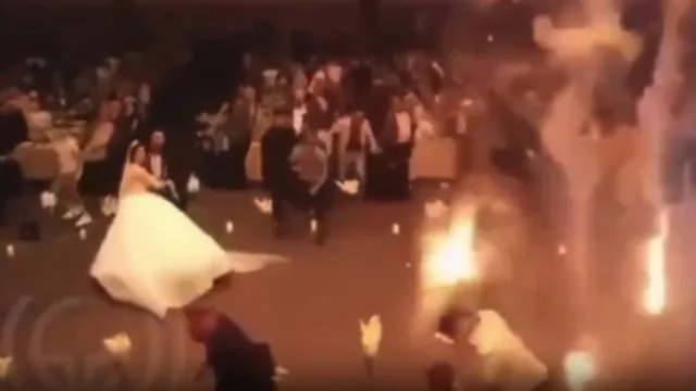 Imagem ilustrativa da notícia Vídeo mostra como o incêndio destruiu casamento no Iraque