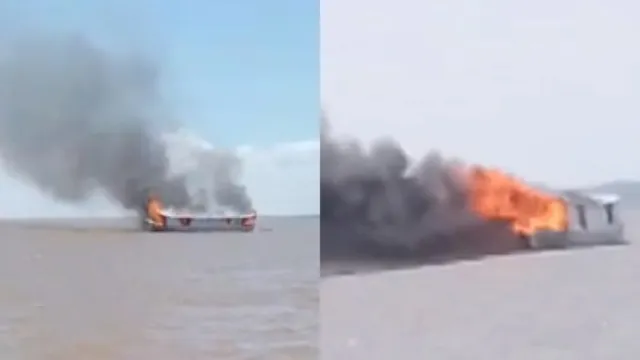 Imagem ilustrativa da notícia Vazamento de gás causa explosão em barco que vinha ao Marajó