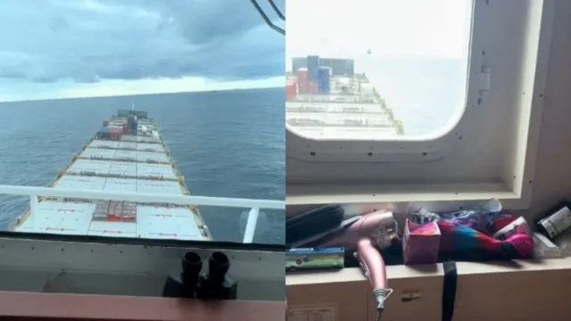 Imagem ilustrativa da notícia Vídeo: rotina "apavorante" em navio mercante viraliza; veja!