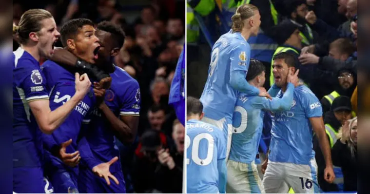 Imagem ilustrativa da notícia Chelsea e City empatam em 4 x 4 com viradas e gols até o fim