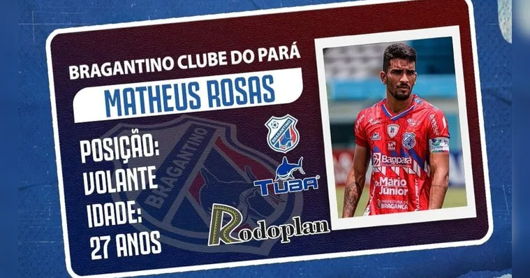 Imagem ilustrativa da notícia Bragantino anunciou a contratação do volante Matheus Rosa