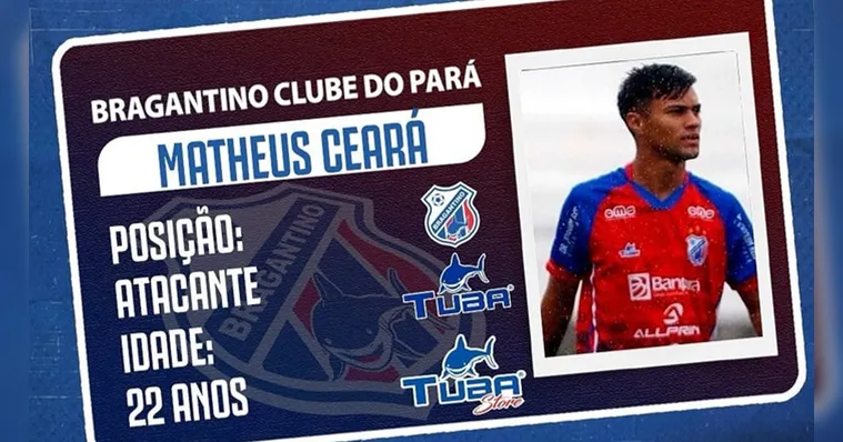 Imagem ilustrativa da notícia Bragantino contrata atacante Matheus Ceará como novo reforço