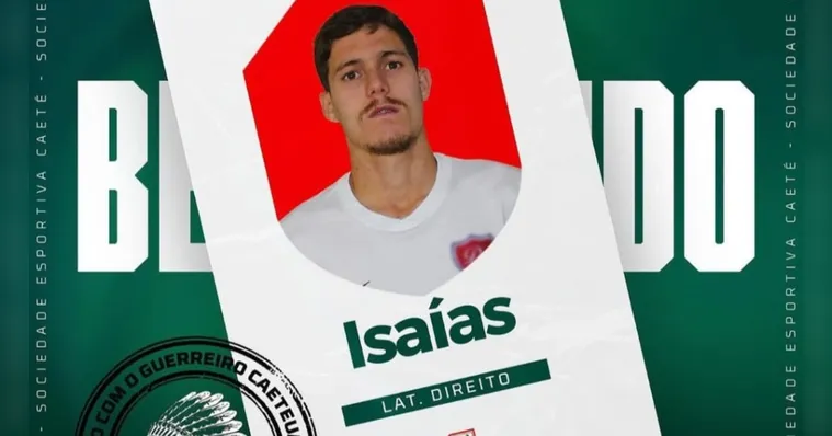 Imagem ilustrativa da notícia Caeté contrata lateral direito Isaías de 21 anos