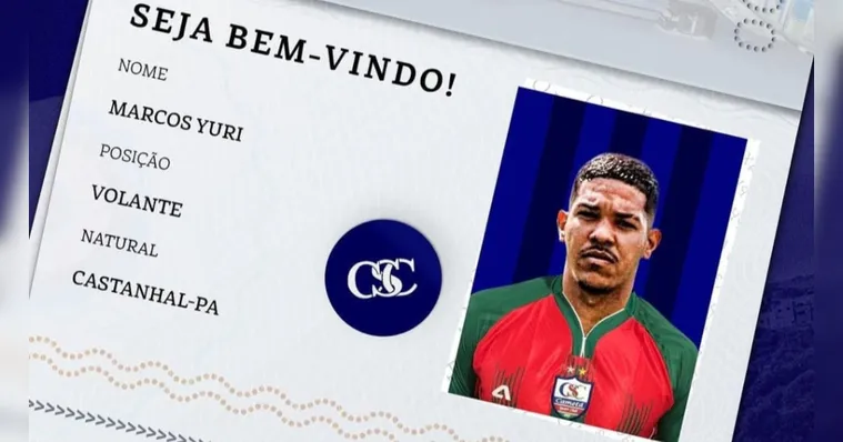 Imagem ilustrativa da notícia Cametá anuncia renovação de contrato com volante Marcos Yuri