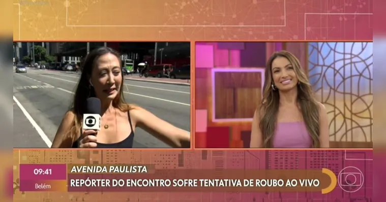 Imagem ilustrativa da notícia Repórter do Encontro é alvo de tentativa de assalto ao vivo