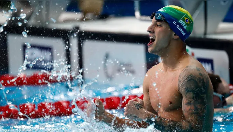 Imagem ilustrativa da notícia É ouro! Caribé conquista medalha para o Brasil na natação