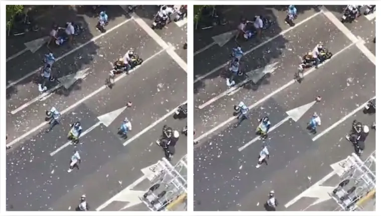 Imagem ilustrativa da notícia Vídeo: torcedores de Remo e Paysandu brigam em Nazaré