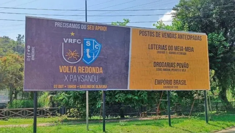 Imagem ilustrativa da notícia Volta Redonda faz promoção e convoca torcida contra Paysandu