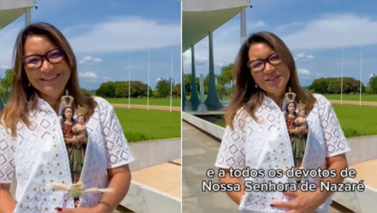 Imagem ilustrativa da notícia Vídeo: Janja promete vir com Lula ao Círio de 2024