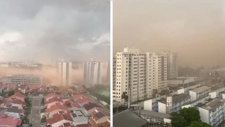 Imagem ilustrativa da notícia Vídeo: "tempestade de areia" assusta moradores em Manaus