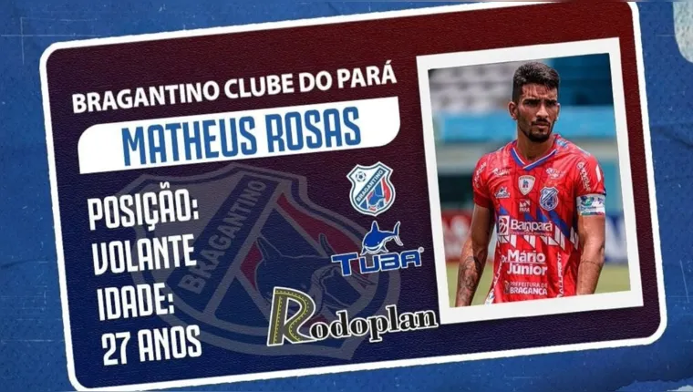 Imagem ilustrativa da notícia Bragantino anunciou a contratação do volante Matheus Rosa