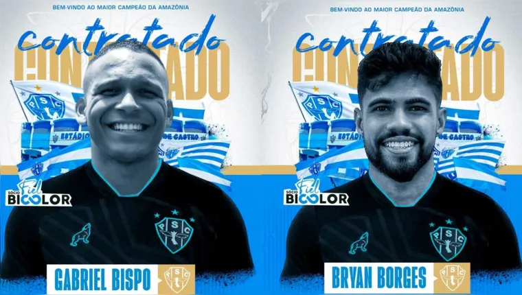 Imagem ilustrativa da notícia Paysandu anuncia mais dois reforços para a temporada 2024