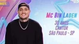 MC Bin Laden é confirmado no grupo Camarote.