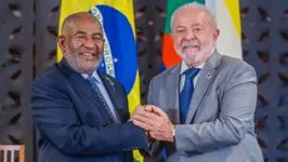 O presidente da União Africana (UA) e o presidente Luiz Inácio Lula da Silva