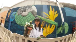 Arte em grafite da artista paraense Mama Quilla