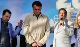 Bolsonaro cerimônia de Celebração de 40 anos da Igreja Internacional da Graça de Deus