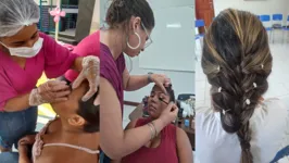 Os cursos são: auxiliar administrativo, designer de sobrancelha, maquiagem, corte de cabelo e penteado