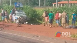 Acidente mata motorista de funerária e deixa vários feridos na BR-153