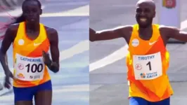 Catherine Reline e Timothy Kiplagat venceram a prova