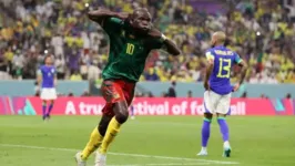 Aboubakar marcou o gol da vitória por 1 a 0 de Camarões sobre a Seleção Brasileira na Copa do Mundo de 2022, no Catar.
