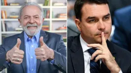 Lula e Flávio Bolsonaro: "iniciativa inteligente"