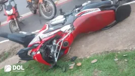 Motocicleta que a vítima pilotava