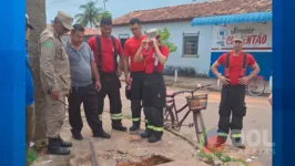 Bombeiros atendendo ocorrência do Bairro Liberdade, núcleo Cidade Nova