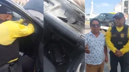 Imagem ilustrativa da notícia Vídeo: agentes do Detran evitam incêndio em carro na BR-316