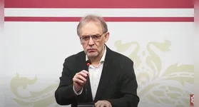Marco Lucchesi na cerimônia de entrega do Prêmio Biblioteca Nacional 2023.