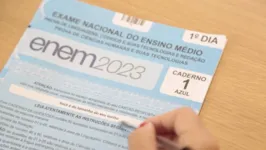 Caderno de provas do Enem 2023.