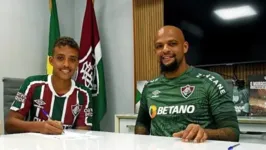 Davi Melo, filho de Felipe Melo, assinou contrato com o Fluminense em junho de 2022.