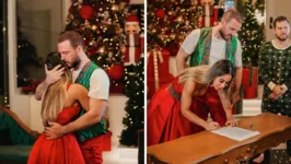 Casal celebrou a união na véspera de natal