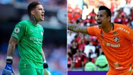 Os goleiros Ederson e Fábio terão a dura missão de enfrentar os ataques de Flu e City na final do Mundial de Clubes.