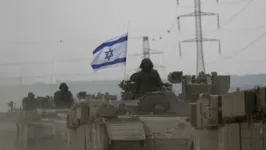 Tropas de Israel na fronteira de Gaza