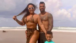 Michel Macedo e Andressa Soares estão juntos desde 2017, com um filho fruto do relacionamento