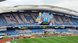 Festa da torcida do Paysandu no Mangueirão em jogo válido pela Série B 2023.