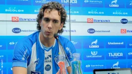 Em entrevista coletiva, Nicolas falou sobre as renúncias que precisou fazer para garantir a volta ao Paysandu.