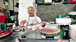 Vendendor de peixe em Belém